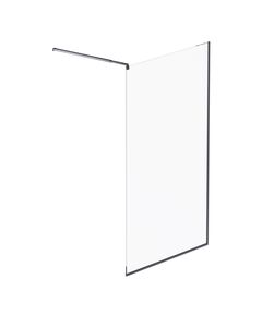 Купить W84WI-120-F1-BTE Душевая перегородка Func 120x200, стекло прозр. 8 мм + покрытие, профиль черный (w84wi-120-f1-bte) по цене 21990 руб., в Санкт-Петебруге в интернет магазине 100-Систем, а также дургие товары AM.PM из раздела Душевые перегородки и Душевые двери, перегородки