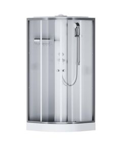 Купить W94C-401-090MT X-Joy кабина душевая  90x90, 1/4 круга,  профиль мат.хром, стекло прозрачное (w94c-401-090mt) по цене 54990 руб., в Санкт-Петебруге в интернет магазине 100-Систем, а также дургие товары AM.PM из раздела Душевые кабины и Душевые кабины и ограждения
