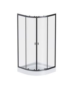 Купить W88E-205-080BT64 X-Joy Twin Slide,  Душевое ограждение c поддоном, 80x80, профиль черный (w88e-205-080bt64) по цене 54290 руб., в Санкт-Петебруге в интернет магазине 100-Систем, а также дургие товары AM.PM из раздела Душевые ограждения и Душевые кабины и ограждения