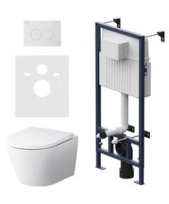 Купить IS90201.741701 Инсталляция с клав PrimeFit S, бел глянц, с подвес унит Sense FlashClean с сид м/лифт (is90201.741701) по цене 57190 руб., в Санкт-Петебруге в интернет магазине 100-Систем, а также дургие товары AM.PM из раздела Готовые решения и Инсталляции