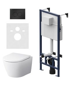Купить IS90238.741701 Инсталляция с клав PrimeFit S, мат.черный, с подвес унит Sense FlashClean с сид м/лифт (is90238.741701) по цене 59390 руб., в Санкт-Петебруге в интернет магазине 100-Систем, а также дургие товары AM.PM из раздела Готовые решения и Инсталляции
