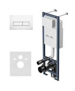 Купить I012711.0301 ErgoFit инсталляция для подвес унитаза с клавишей ErgoFit M пластик, белый глянцевый (I012711.0301) по цене 23590 руб., в Санкт-Петебруге в интернет магазине 100-Систем, а также дургие товары AM.PM из раздела Инсталляции для унитазов и Инсталляции