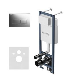 Купить I012711.0351 ErgoFit инсталляция для подвес унитаза с клавишей ErgoFit M пластик, хром глянц (I012711.0351) по цене 24590 руб., в Санкт-Петебруге в интернет магазине 100-Систем, а также дургие товары AM.PM из раздела Инсталляции для унитазов и Инсталляции
