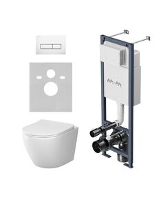 Купить IS110101.741701 Инсталляция EasyFit с клав M глянц белый с подвес унит Like Aquaspin с сид м/лифт (is110301.801900) по цене 55990 руб., в Санкт-Петебруге в интернет магазине 100-Систем, а также дургие товары AM.PM из раздела Готовые решения и Инсталляции