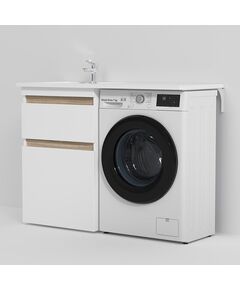 Купить M85AFSX0602WG X-Joy, База под столешницу для стиральной машины, напольная, 60 см, 2 ящика, белый гля (m85afsx0602wg) по цене 19790 руб., в Санкт-Петебруге в интернет магазине 100-Систем, а также дургие товары AM.PM из раздела Тумбы под раковину и Мебель для ванной комнаты