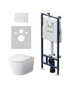 Купить IS100101.741701 Инсталляция MasterFit с клав L глянц белый с подвес унит  Sense FlashClean с сид (is100101.741701) по цене 64790 руб., в Санкт-Петебруге в интернет магазине 100-Систем, а также дургие товары AM.PM из раздела Готовые решения и Инсталляции