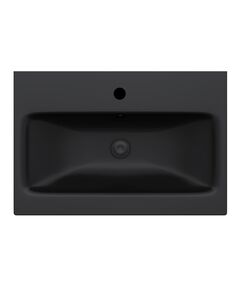 Купить M90WCC0602BM GEM, Раковина мебельная, керамическая, 60 см, встроенная, цвет: черный матовый (m90wcc0602bm) по цене 13790 руб., в Санкт-Петебруге в интернет магазине 100-Систем, а также дургие товары AM.PM из раздела Встраиваемые раковины и Раковины и пьедесталы