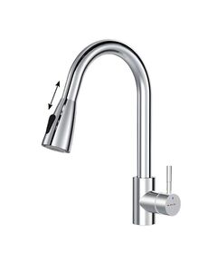 Купить F85B07500 X-Joy, смеситель для кухни с вытягивающимся изливом, хром (F85B07500) по цене 5490 руб., в Санкт-Петебруге в интернет магазине 100-Систем, а также дургие товары AM.PM из раздела Рычажные смесители и Смесители для кухни