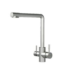 Купить F85B05711 X-Joy, смеситель для кухни с L-изливом с каналом для питьевой воды, сатин (F85B05711) по цене 8990 руб., в Санкт-Петебруге в интернет магазине 100-Систем, а также дургие товары AM.PM из раздела Смесители с подключением фильтра и Смесители для кухни