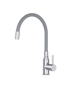 Купить F85B07605 X-Joy S, смеситель для кухни с гибким изливом, серый/хром (F85B07605) по цене 4990 руб., в Санкт-Петебруге в интернет магазине 100-Систем, а также дургие товары AM.PM из раздела Рычажные смесители и Смесители для кухни