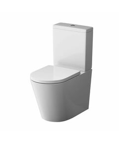 Купить C8F8600SC Func унитазкомпакт безободковый с сиденьем микролифт (c8f8600sc) по цене 25990 руб., в Санкт-Петебруге в интернет магазине 100-Систем, а также дургие товары AM.PM из раздела Горизонтальный выпуск и Унитазы-компакт с бачком