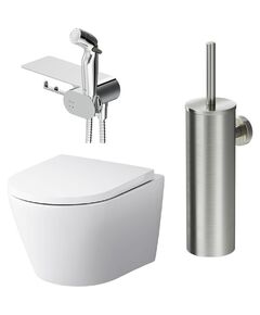 Купить CK74H0403W Sense набор подвесной унитаз с гиг.душем (ck74h0403w) по цене 55690 руб., в Санкт-Петебруге в интернет магазине 100-Систем, а также дургие товары AM.PM из раздела Унитазы подвесные и Унитазы