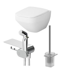 Купить CK50H0603W Inspire V2.0 набор подвесной унитаз с гиг.душем (ck50h0603w) по цене 88490 руб., в Санкт-Петебруге в интернет магазине 100-Систем, а также дургие товары AM.PM из раздела Унитазы подвесные и Унитазы
