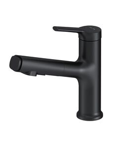 Купить F85B02922 X-Joy S, смеситель для раковины с вытяжным изливом, черный (f85b02922) по цене 17790 руб., в Санкт-Петебруге в интернет магазине 100-Систем, а также дургие товары AM.PM из раздела Рычажные смесители и Смесители для раковины