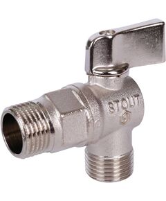 Купить STOUT  Кран шаровой угловой для бытовой техники 1/2" (svb-0059-001212) по цене 611 руб., в Санкт-Петебруге в интернет магазине 100-Систем, а также дургие товары STOUT из раздела Краны для подключения бытовой техники и Шаровые краны