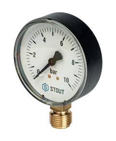 Купить STOUT SIM-0010 Манометр радиальный. Корпус Dn 80 мм 1/2", 0...10 бар, кл.2.5 (sim-0010-801015) по цене 1262 руб., в Санкт-Петебруге в интернет магазине 100-Систем, а также дургие товары STOUT из раздела Манометры и Контрольно-измерительные приборы