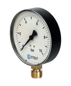 Купить STOUT SIM-0010 Манометр радиальный. Корпус Dn 100 мм 1/2", 0...10 бар, кл.2.5 (sim-0010-101015) по цене 1506 руб., в Санкт-Петебруге в интернет магазине 100-Систем, а также дургие товары STOUT из раздела Манометры и Контрольно-измерительные приборы