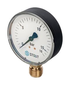 Купить STOUT SIM-0010 Манометр радиальный. Корпус Dn 80 мм 1/2", 0...16 бар, кл.2.5 (sim-0010-801615) по цене 1262 руб., в Санкт-Петебруге в интернет магазине 100-Систем, а также дургие товары STOUT из раздела Манометры и Контрольно-измерительные приборы