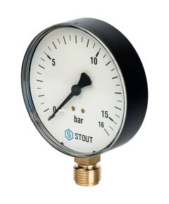 Купить STOUT SIM-0010 Манометр радиальный. Корпус Dn 100 мм 1/2", 0...16 бар, кл.2.5 (sim-0010-101615) по цене 1452 руб., в Санкт-Петебруге в интернет магазине 100-Систем, а также дургие товары STOUT из раздела Манометры и Контрольно-измерительные приборы