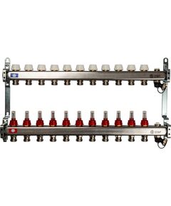 Купить SMS-0927-000011 STOUT Коллектор из нержавеющей стали с расходомерами, с клапаном вып. воздуха и сливом 11 вых. (sms-0927-000011) по цене 32063 руб., в Санкт-Петебруге в интернет магазине 100-Систем, а также дургие товары STOUT из раздела Коллекторы теплого пола и Коллекторы и коллекторные группы