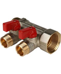 Купить SMB 6200 011202 STOUT Коллектор с шаровыми кранами 1", 2 отвода 1/2" (красные ручки) (smb 6200 011202) по цене 1625 руб., в Санкт-Петебруге в интернет магазине 100-Систем, а также дургие товары STOUT из раздела Запорные коллекторы и Коллекторы и коллекторные группы