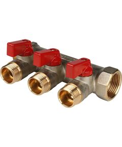 Купить SMB 6200 341203 STOUT Коллектор с шаровыми кранами 3/4", 3 отвода 1/2" (красные ручки) (smb 6200 341203) по цене 2143 руб., в Санкт-Петебруге в интернет магазине 100-Систем, а также дургие товары STOUT из раздела Запорные коллекторы и Коллекторы и коллекторные группы