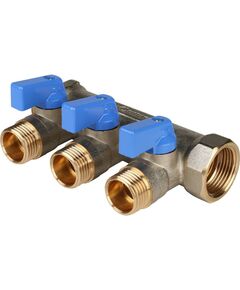 Купить SMB 6201 341203 STOUT Коллектор с шаровыми кранами 3/4", 3 отвода 1/2" (синие ручки) (smb 6201 341203) по цене 2143 руб., в Санкт-Петебруге в интернет магазине 100-Систем, а также дургие товары STOUT из раздела Запорные коллекторы и Коллекторы и коллекторные группы