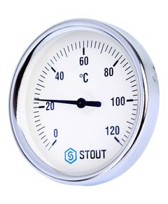 Купить STOUT SIM-003 Термометр биметаллический с погружной гильзой. Корпус Dn 80 мм, гильза 50 мм, резьба с самоуплотнением 1/2", 0...120°С (sim-0003-805015) по цене 856 руб., в Санкт-Петебруге в интернет магазине 100-Систем, а также дургие товары STOUT из раздела Термометры и Контрольно-измерительные приборы