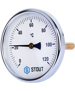 Купить STOUT SIM-0001 Термометр биметаллический с погружной гильзой. Корпус Dn 100 мм, гильза 100 мм 1/2", 0...120°С (sim-0001-101015) по цене 1343 руб., в Санкт-Петебруге в интернет магазине 100-Систем, а также дургие товары STOUT из раздела Термометры и Контрольно-измерительные приборы