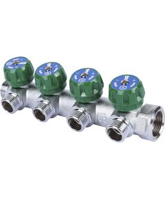 Купить SMB-6849-341204 STOUT Коллектор регулирующий 3/4", 4 отвода 1/2" плоское уплотнение (smb-6849-341204) по цене 3875 руб., в Санкт-Петебруге в интернет магазине 100-Систем, а также дургие товары STOUT из раздела Вентильные коллекторы и Коллекторы и коллекторные группы
