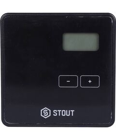 Купить STOUT  Проводной комнатный двухпозиционный регулятор ST-294v1, черный (ste-0101-029412) по цене 7152 руб., в Санкт-Петебруге в интернет магазине 100-Систем, а также дургие товары STOUT из раздела Управляющие модули и Автоматика для водяного теплого пола