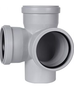 Купить STOUT D 110 х 110 х 110 / 87,5° Крестовина двухплоскостная канализационная бесшумная (skb-0017-011087) по цене 4050 руб., в Санкт-Петебруге в интернет магазине 100-Систем, а также дургие товары STOUT из раздела Фитинги шумопоглощающие фановые 110 мм и Шумопоглощающие фановые трубы и фитинги
