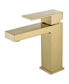 Купить Смеситель для раковины WONZON & WOGHAND CUBE, Брашированное золото (WW-88139016-BG) (ww-88139016-bg) по цене 18270 руб., в Санкт-Петебруге в интернет магазине 100-Систем, а также дургие товары WONZON & WOGHAND из раздела Рычажные смесители и Смесители для раковины