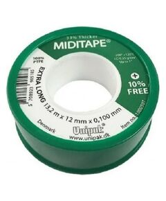 Купить ФУМ-лента "MIDITAPE"  (13,2м*12мм*0,10мм) (уп 10/250 шт) (1000307) по цене 139 руб., в Санкт-Петебруге в интернет магазине 100-Систем, а также дургие товары Unipak из раздела Прокладки, лен, фум, смазки, клей и Инструменты, крепёж, прокладки