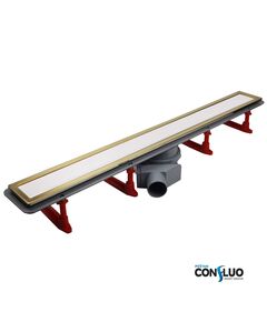 Купить Душевой лоток Pestan Confluo Premium Line 750 White Glass Gold  (13100123) по цене 43890 руб., в Санкт-Петебруге в интернет магазине 100-Систем, а также дургие товары Pestan из раздела Лотки и Душевые лотки и душевые трапы