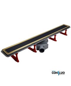 Купить Душевой лоток Pestan Confluo Premium Line 750 Black Glass Gold  (13100117) по цене 48300 руб., в Санкт-Петебруге в интернет магазине 100-Систем, а также дургие товары Pestan из раздела Лотки и Душевые лотки и душевые трапы