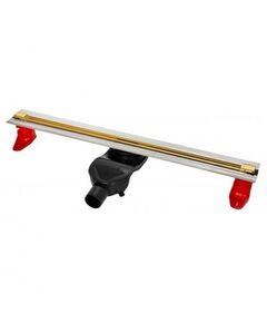 Купить Желоб BERGES водосток SUPER Slim 800, золото глянец, S-сифон D50 H60 боковой (092154) по цене 40550 руб., в Санкт-Петебруге в интернет магазине 100-Систем, а также дургие товары BERGES из раздела Лотки и Душевые лотки и душевые трапы