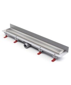 Купить Водоотводящий жёлоб 750mm с рамкой из нержавеющей стали - глянец BASIC для монтажа к стенке с боковым сливом D 40 (ch750bn2) по цене 15657 руб., в Санкт-Петебруге в интернет магазине 100-Систем, а также дургие товары MCH из раздела Лотки и Душевые лотки и душевые трапы