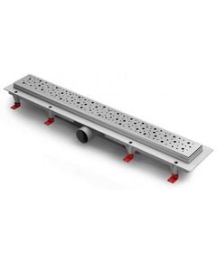 Купить Водоотводящий жёлоб 650 mm - хром глянец SQUARE  с боковым сливом D 40 (ch650s) по цене 11855 руб., в Санкт-Петебруге в интернет магазине 100-Систем, а также дургие товары MCH из раздела Лотки и Душевые лотки и душевые трапы