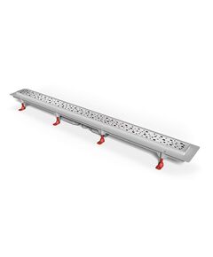 Купить Водоотводящий жёлоб 850 mm - хром глянец SQUARE  с боковым сливом D 40 (ch850s) по цене 13294 руб., в Санкт-Петебруге в интернет магазине 100-Систем, а также дургие товары MCH из раздела Лотки и Душевые лотки и душевые трапы