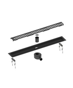 Купить Душевой лоток TIMO Drain System 600 с вставкой "lines", Чёрный (ds230106/03) по цене 35500 руб., в Санкт-Петебруге в интернет магазине 100-Систем, а также дургие товары TIMO из раздела Лотки и Душевые лотки и душевые трапы