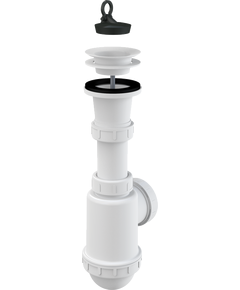 Купить ALCA PLAST Cифон для мойки c пластмассовой решеткой Ø70, арт. A442-DN50/40 (a442-dn50/40) по цене 1014 руб., в Санкт-Петебруге в интернет магазине 100-Систем, а также дургие товары AlcaPlast из раздела Сифоны для моек и Сифоны