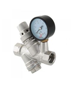 Купить Редуктор давления Valtec 1/2" с фильтром и манометром (vt.082.n.04) по цене 1721 руб., в Санкт-Петебруге в интернет магазине 100-Систем, а также дургие товары VALTEC из раздела Редукторы давления с фильтрами и Редукторы