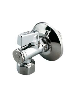 Купить Кран угловой 1/2"Н*10 шаровый (обжим) (2950073 / 2958c1004) по цене 579 руб., в Санкт-Петебруге в интернет магазине 100-Систем, а также дургие товары  из раздела Краны для подключения бытовой техники и Шаровые краны