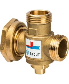 Купить STOUT SVM-0050 Термостатический смесительный клапан  G 1"М-G 1"1/2F-G 1"M   60°С (svm-0050-326005) по цене 10108 руб., в Санкт-Петебруге в интернет магазине 100-Систем, а также дургие товары STOUT из раздела Термостатические-смесительные клапаны и Запорная арматура