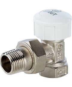 Купить Stout клапан термостатический угловой 1/2 (svt-0002-000015) по цене 1079 руб., в Санкт-Петебруге в интернет магазине 100-Систем, а также дургие товары STOUT из раздела Радиаторные клапаны и Радиаторная арматура