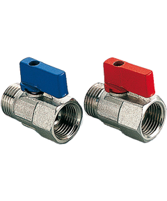 Купить Кран 1/2"(16)*1/2" ВН шаровый (мини) красная пластиковая ручка (2940024 / 2946) по цене 402 руб., в Санкт-Петебруге в интернет магазине 100-Систем, а также дургие товары  из раздела Краны прямые 1/2 и Краны прямые