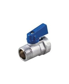 Купить Кран 1/2" ВН шаровый (мини) латунь, синяя ручка (2940009) по цене 413 руб., в Санкт-Петебруге в интернет магазине 100-Систем, а также дургие товары  из раздела Краны прямые 1/2 и Краны прямые