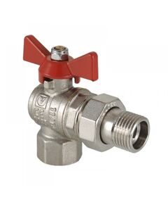 Купить Кран шаровый Valtec 3/4" В-Н Base. бабочка. угловой с полусгоном.16бар. t-150*C никель (vt.228.n.05) по цене 1271 руб., в Санкт-Петебруге в интернет магазине 100-Систем, а также дургие товары VALTEC из раздела Краны со сгоном и накидной гайкой 3/4 и Краны со сгоном и накидной гайкой
