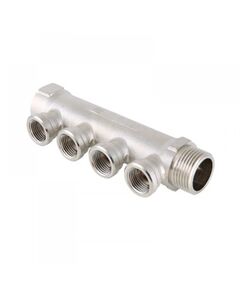 Купить Коллектор Valtec никель 1"х1/2" НР - 4 отвода. 16бар. t-130*С (vtc.500.n.0604) по цене 1444 руб., в Санкт-Петебруге в интернет магазине 100-Систем, а также дургие товары VALTEC из раздела Коллектора нерегулируемые и Коллекторы и коллекторные группы